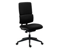 Chaise de bureau Wi-Max dossier tissu- sans accoudoirs - Mécanisme Synchrone - Pied nylon noir