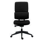 Chaise de bureau Wi-Max dossier tissu- sans accoudoirs - Mécanisme Synchrone - Pied nylon noir
