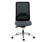 Chaise de bureau IMAX dossier maille - avec ou sans accoudoirs - Mécanisme Synchrone + réglage profondeur d'assise - Pieds aluminium