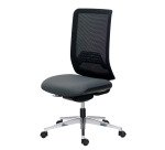 Chaise de bureau IMAX dossier maille - avec ou sans accoudoirs - Mécanisme Synchrone + réglage profondeur d'assise - Pieds aluminium