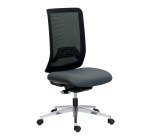 Chaise de bureau IMAX dossier maille - avec ou sans accoudoirs - Mécanisme Synchrone + réglage profondeur d'assise - Pieds aluminium