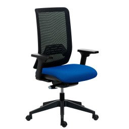 Office chair IMAX with mesh backrest - 3D armrests - Synchronous mechanism - Black nylon base