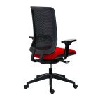 Chaise de bureau IMAX dossier maille - avec ou sans accoudoirs - Mécanisme Synchrone + réglage profondeur d'assise - Pied noir