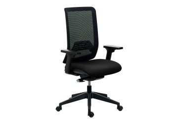 Bureaustoel IMAX met netstructuur rugleuning - 3D-armleuningen - Synchroonmechanisme - zwarte nylon voet