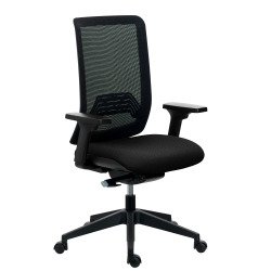 Office chair IMAX with mesh backrest - 3D armrests - Synchronous mechanism - Black nylon base