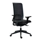 Chaise de bureau Wi-Max dossier maille - accoudoirs 3D - Mécanisme Synchrone - Pied nylon noir