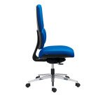 Chaise de bureau IMAX tissu non feu, avec ou sans accoudoirs, soutien lombaire, mécanisme synchrone auto régulé, pieds aluminium