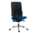 Chaise de bureau IMAX tissu non feu, avec ou sans accoudoirs, soutien lombaire, mécanisme synchrone auto régulé, pieds aluminium