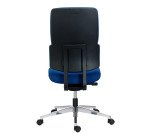 Chaise de bureau IMAX tissu non feu, avec ou sans accoudoirs, soutien lombaire, mécanisme synchrone auto régulé, pieds aluminium