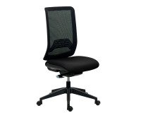 Bürostuhl IMAX mit Netzrücken - ohne Armlehnen - Synchronmechanik - Fuß Nylon Schwarz