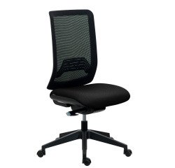 Office chair IMAX mesh back - armless - Synchronized Mechanism - Black nylon base