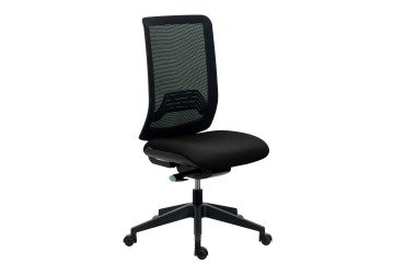 Office chair IMAX mesh back - armless - Synchronized Mechanism - Black nylon base