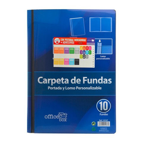 Carpeta flexible con lomo y portada personalizables 10 fundas