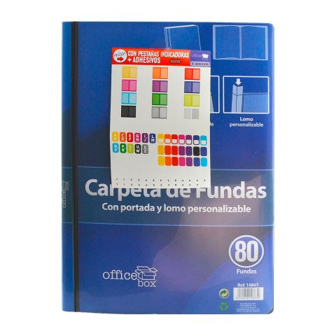 Carpeta flexible con lomo y portada personalizables 80 fundas