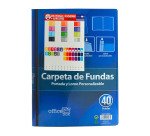 Carpeta flexible con lomo y portada personalizables 40 fundas