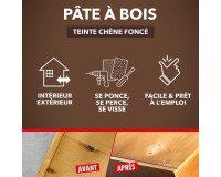 Pâte rebouchage bois - naturel - 250 g