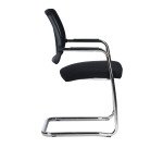 Seda per visitatore ZHTOP con schienlae in rete nera, base a slitta e seduta in tessuto