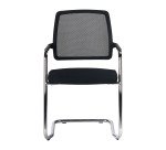 Seda per visitatore ZHTOP con schienlae in rete nera, base a slitta e seduta in tessuto