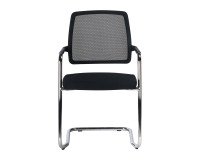 Seda per visitatore ZHTOP con schienlae in rete nera, base a slitta e seduta in tessuto