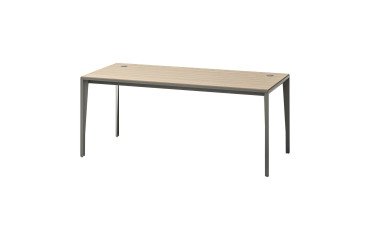 Straight desk Opale W 180 x D 80 cm elm gray leg