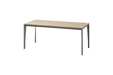 Büro gerade Opale B 180 x T 80 cm Eschenholz grau Fuß