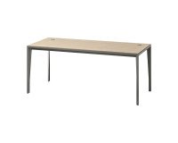 Büro gerade Opale B 180 x T 80 cm Eschenholz grau Fuß