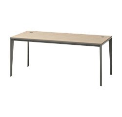 Straight desk Opale W 180 x D 80 cm elm gray leg