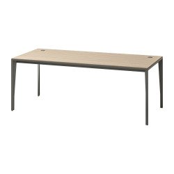 Bureau droit de direction Opale orme pied gris