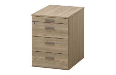 Mobile drawer unit with wheels Opal 3 drawers + 1 pencil drawer elm