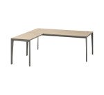 Bureau de direction d'angle Opale orme pied gris