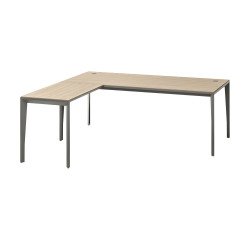 Corner desk Opal L 200 x D 190 cm elm gray foot