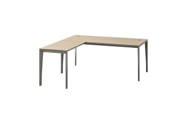 Hoekbureau Opale L 180 x D 180 cm essenhout met grijze poten