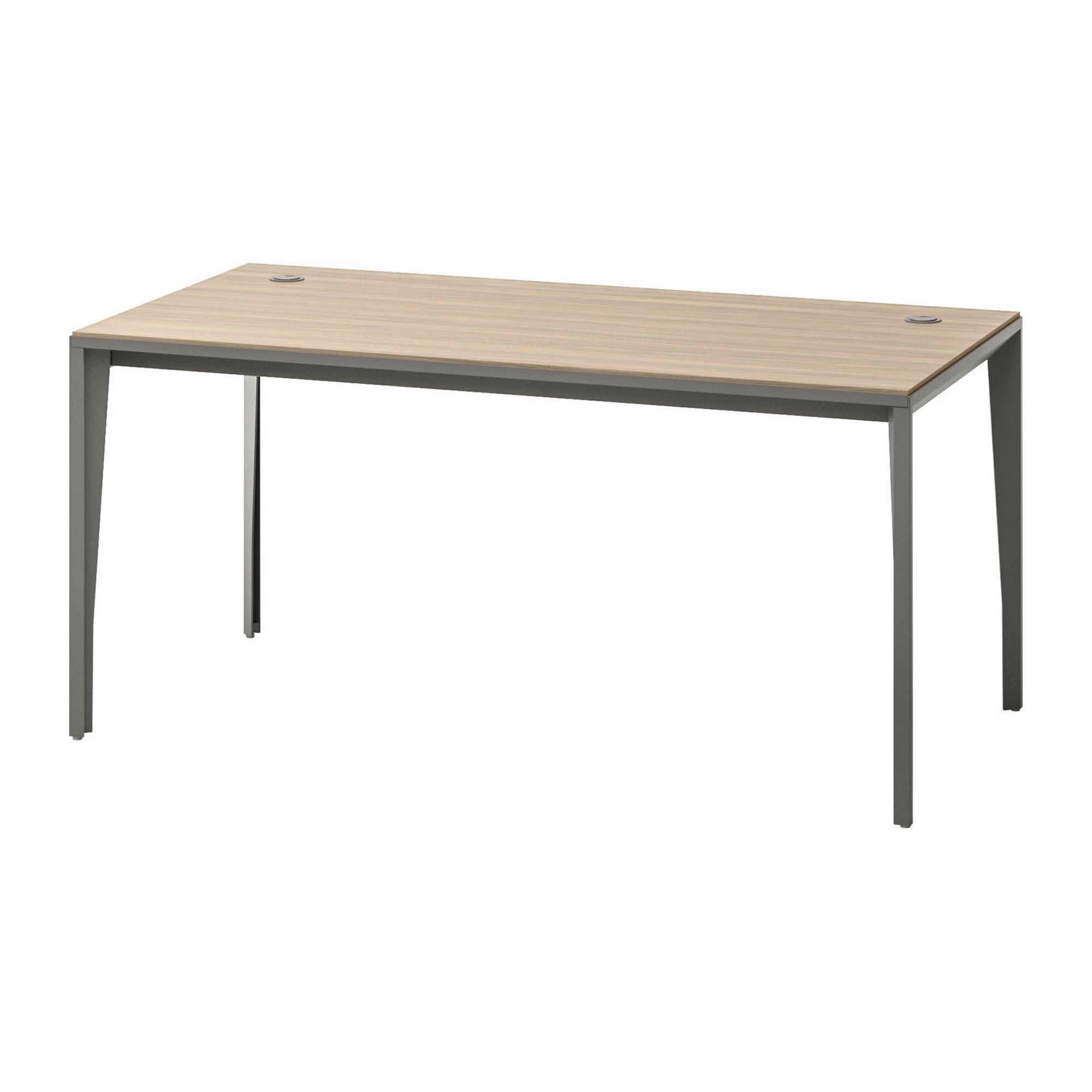 Bureau gerade Eiche mit grauem Fuß, Opal L 160 x T 80 cm