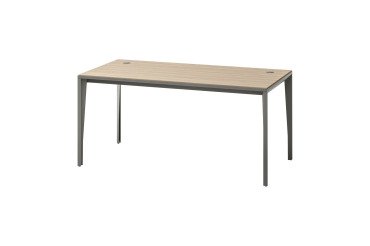 Bureau recht Opale L 160 x D 80 cm essenhout met grijze poten