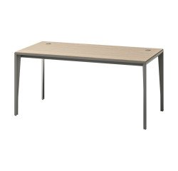 Opale straight desk L 160 x D 80 cm elm gray foot