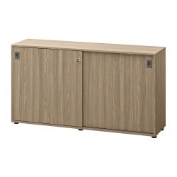 Buffetkast Opaal L 160 x H 86 cm lichaam en schuifdeuren van iep