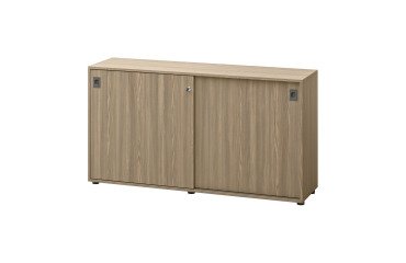 Buffetkast Opaal L 160 x H 86 cm lichaam en schuifdeuren van iep