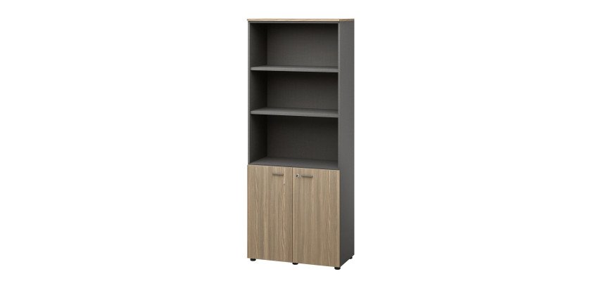 Bibliothèque Opale à portes battantes