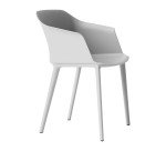 Sedia per collettività Aurora 4 gambe