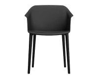 Sedia per collettività Aurora 4 gambe colore nero