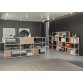 Libreria componibile Doe l 90 x p 44 cm 4 ripiani bimateriale metallo-melaminico con 2 fianchi terminali