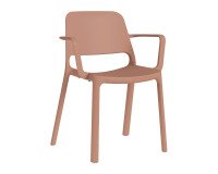 Seduta per visitatore 600 con braccioli colore rosa scuro