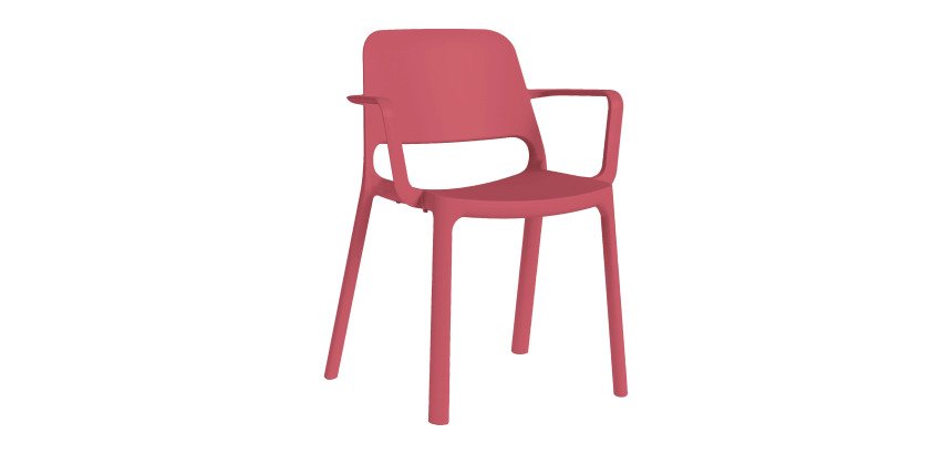Seduta per visitatore 600 con braccioli colorata