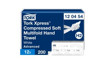 Essuie-mains pliés Tork H2 compressés Tork Xpress Advanced - Sachet de 2400