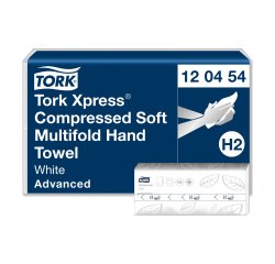 Essuie-mains pliés Tork H2 compressés Tork Xpress Advanced - Sachet de 2400