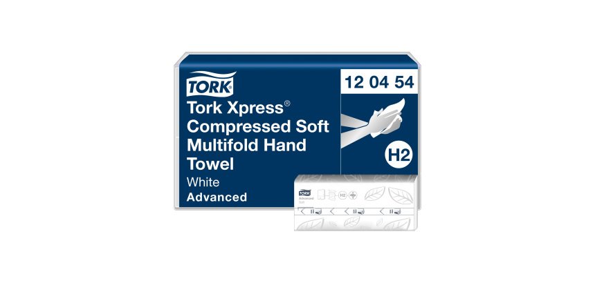 Essuie-mains pliés Tork H2 compressés Tork Xpress Advanced - Sachet de 2400