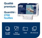 Essuie-mains pliés Tork H2 compressés Tork Xpress doux Premium - Sachet de 2700