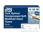 Essuie-mains pliés Tork H2 compressés Tork Xpress doux Premium - Sachet de 2700