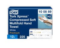 Essuie-mains pliés Tork H2 compressés Tork Xpress doux Premium - Sachet de 2700