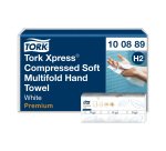 Essuie-mains pliés Tork H2 compressés Tork Xpress doux Premium - Sachet de 2700
